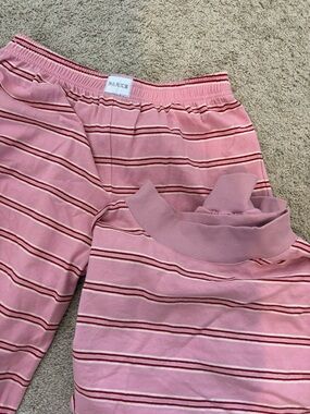 Relaxed Pink Striped Pajama Set - Women's Sleepwear